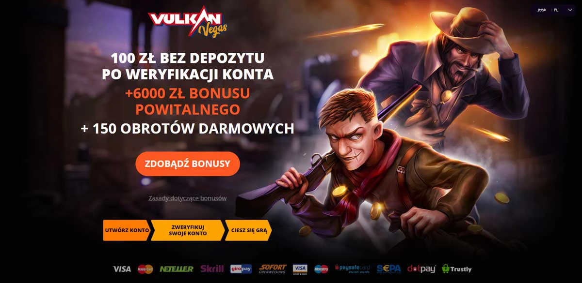 100zl bez depozytu v Vulkan Vegas