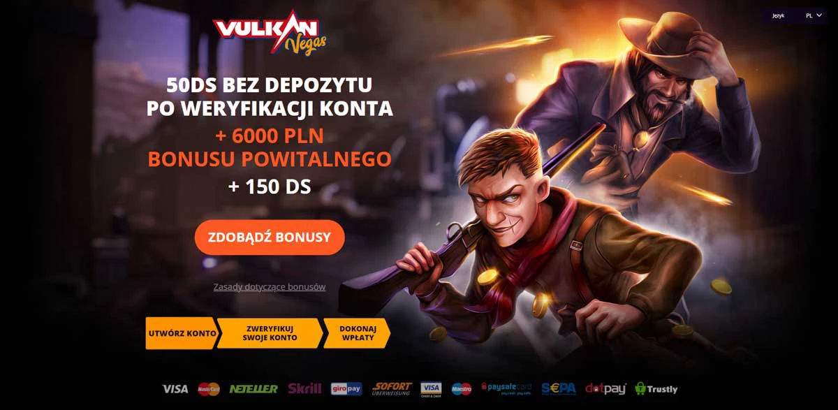 50ds bez depozytu v Vulkan Vegas