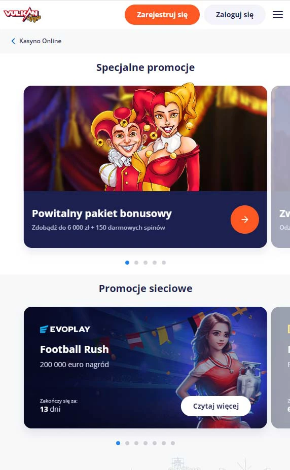 Rejestracja w Vulkan Vegas: Mobilne kasyno